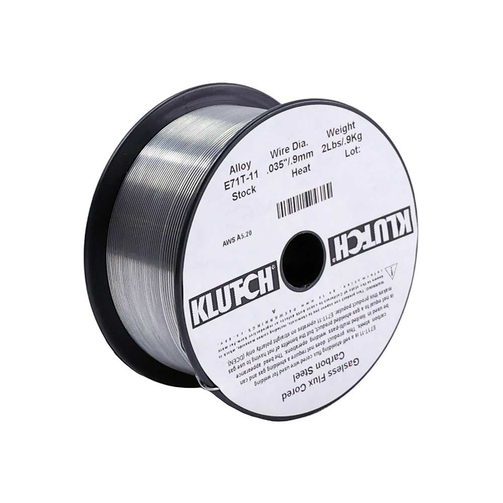 Klutch E71T-11 Carbon Steel Flux-Core Welding Wire 2-Lb. Spool, Size 0.035-In.