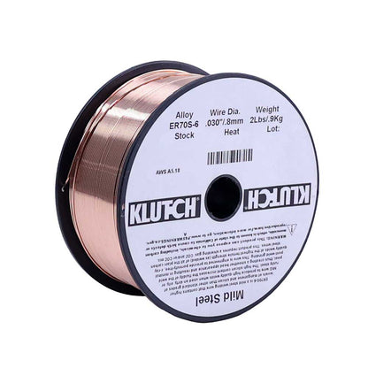 Klutch ER70S-6 Carbon Steel MIG Welding Wire 2Ib Spool, Size 0.03-In.
