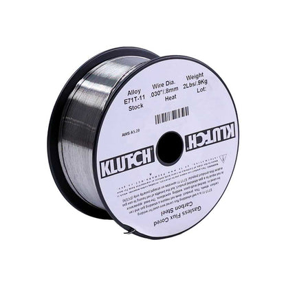 Klutch E71T-11 Carbon Steel Flux-Core Welding Wire 2Ib Spool, Size 0.03-In.