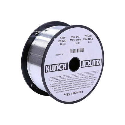 Klutch ER4043 Aluminum MIG Welding Wire 1-Ib Spool, Size 0.030-In.