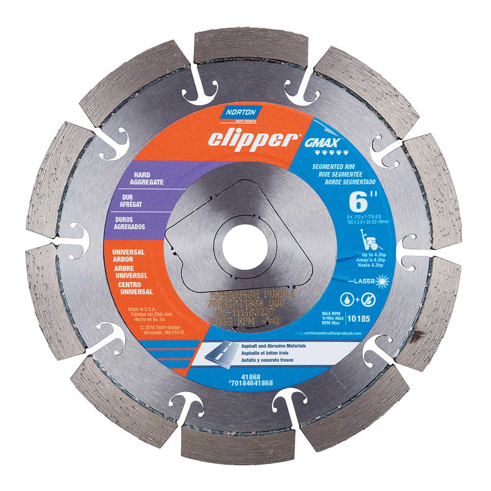 Norton Diamond Blade | Gmax 10 X 0.110 X 1-7/8-5/8 In