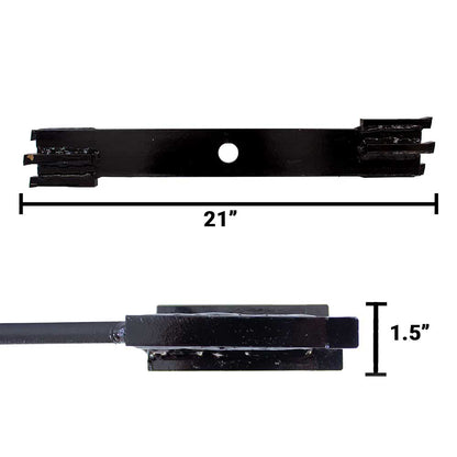 Brown | Clay Rotor | 3-In. X 1-3/8-In. | 3 Point