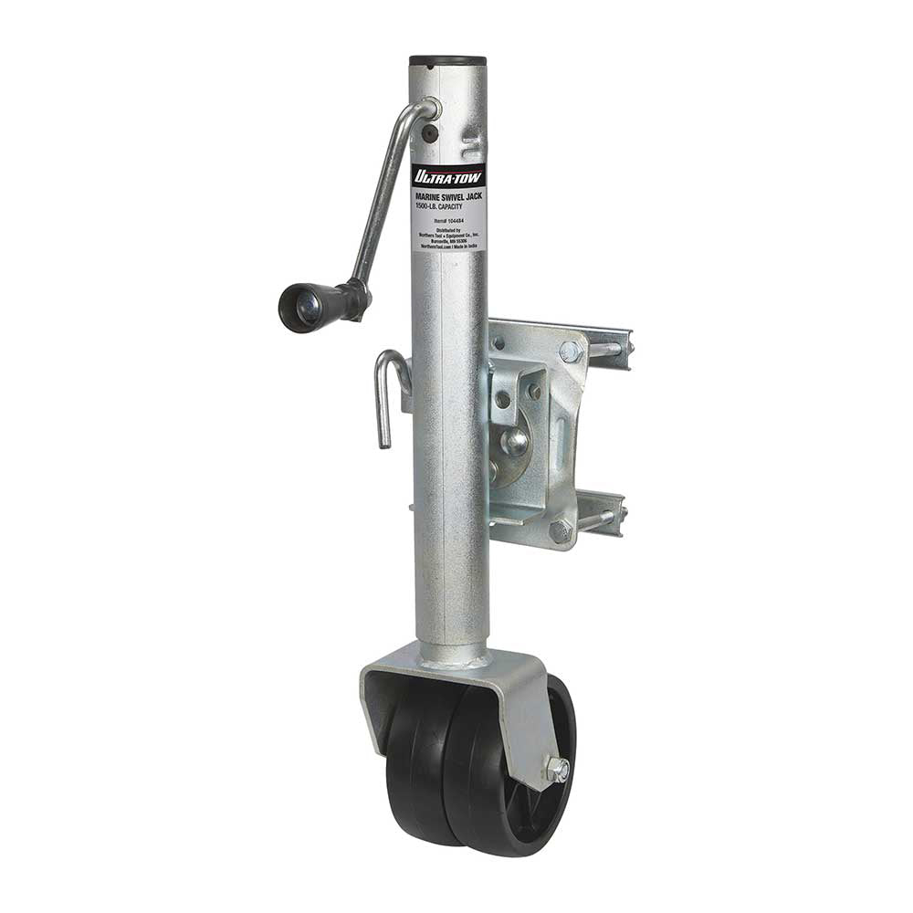 Ultra-Tow Bolt-On Dual Wheel Sidewind Marine Swivel Jack | 1,500-Lb. Capacity