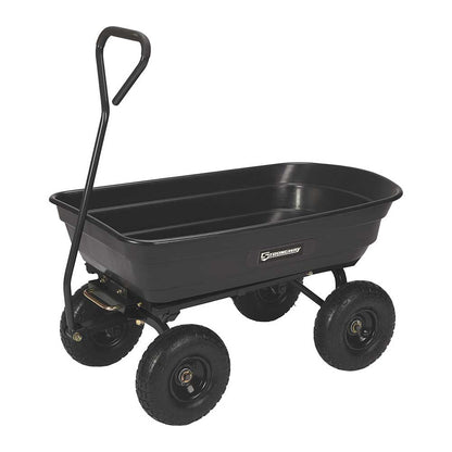 Strongway Poly Dump Cart | 600-Lb. Capacity | 38-3/4 In. L x 20 In. W | 10-In. Pneumatic Tires