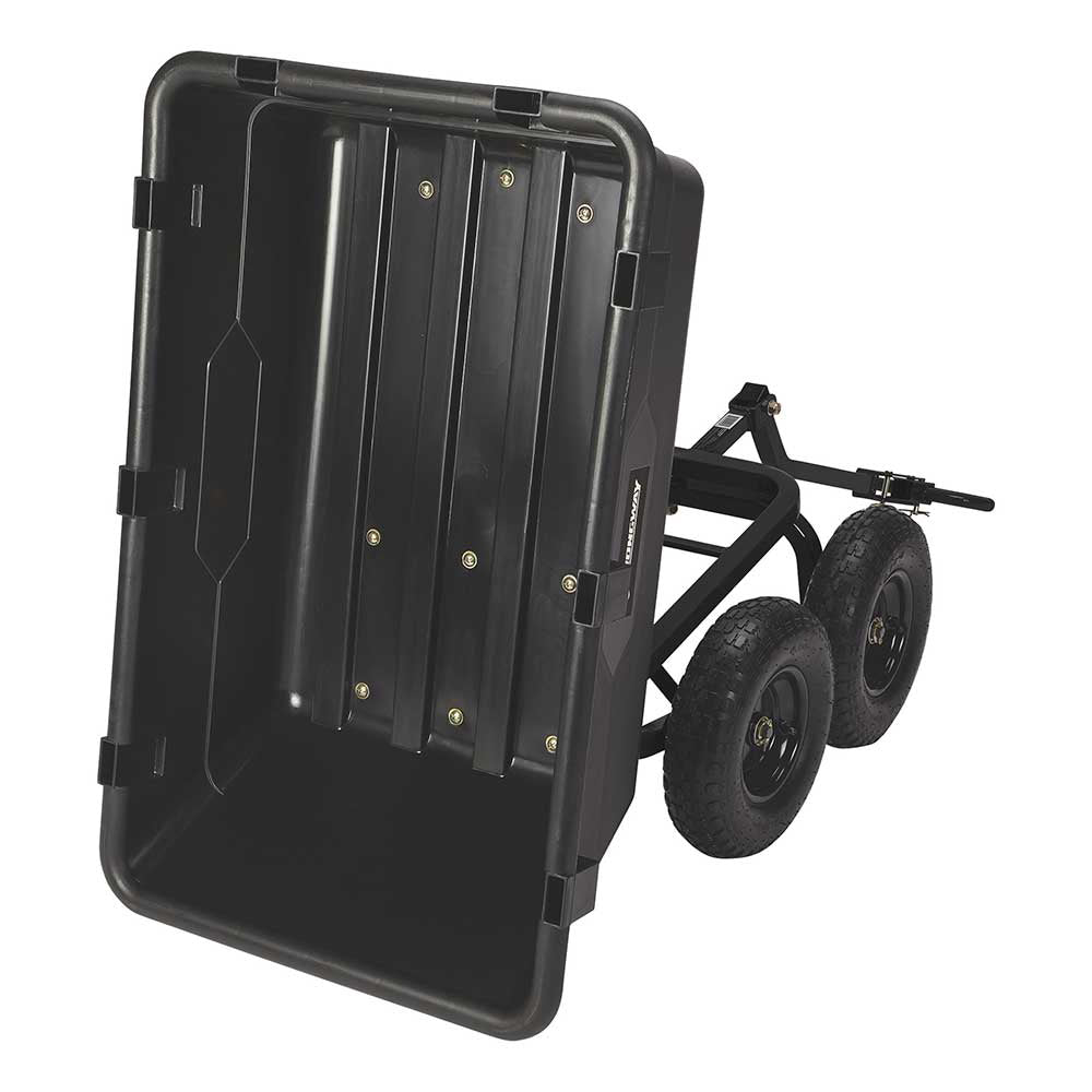 Strongway Poly Garden Wagon| 1200-Lb. Capacity | 44 In. L x 26 In. W x 26 In. H| 13-In. Pneumatic Tires
