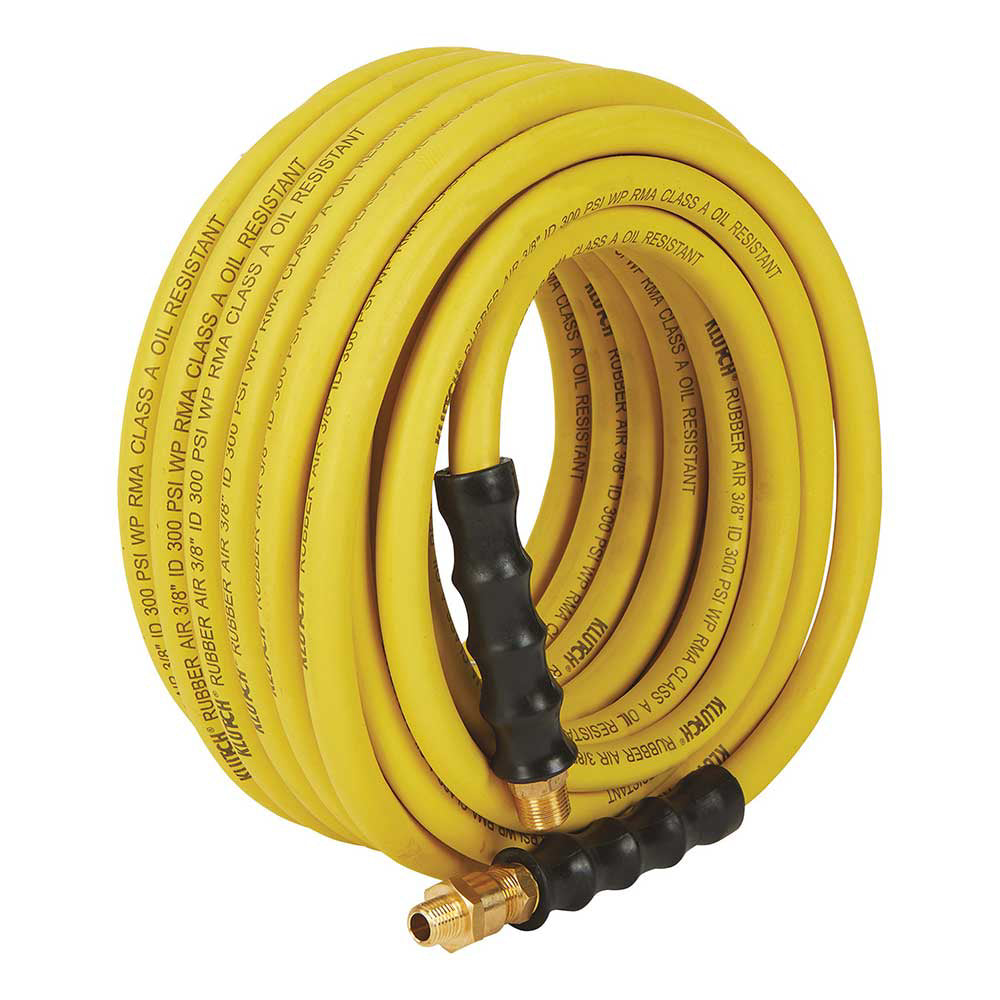 Klutch Rubber Air Hose | 3/8-In. X 50-Ft. | 3/8-In. to 1/4-In. Reducer