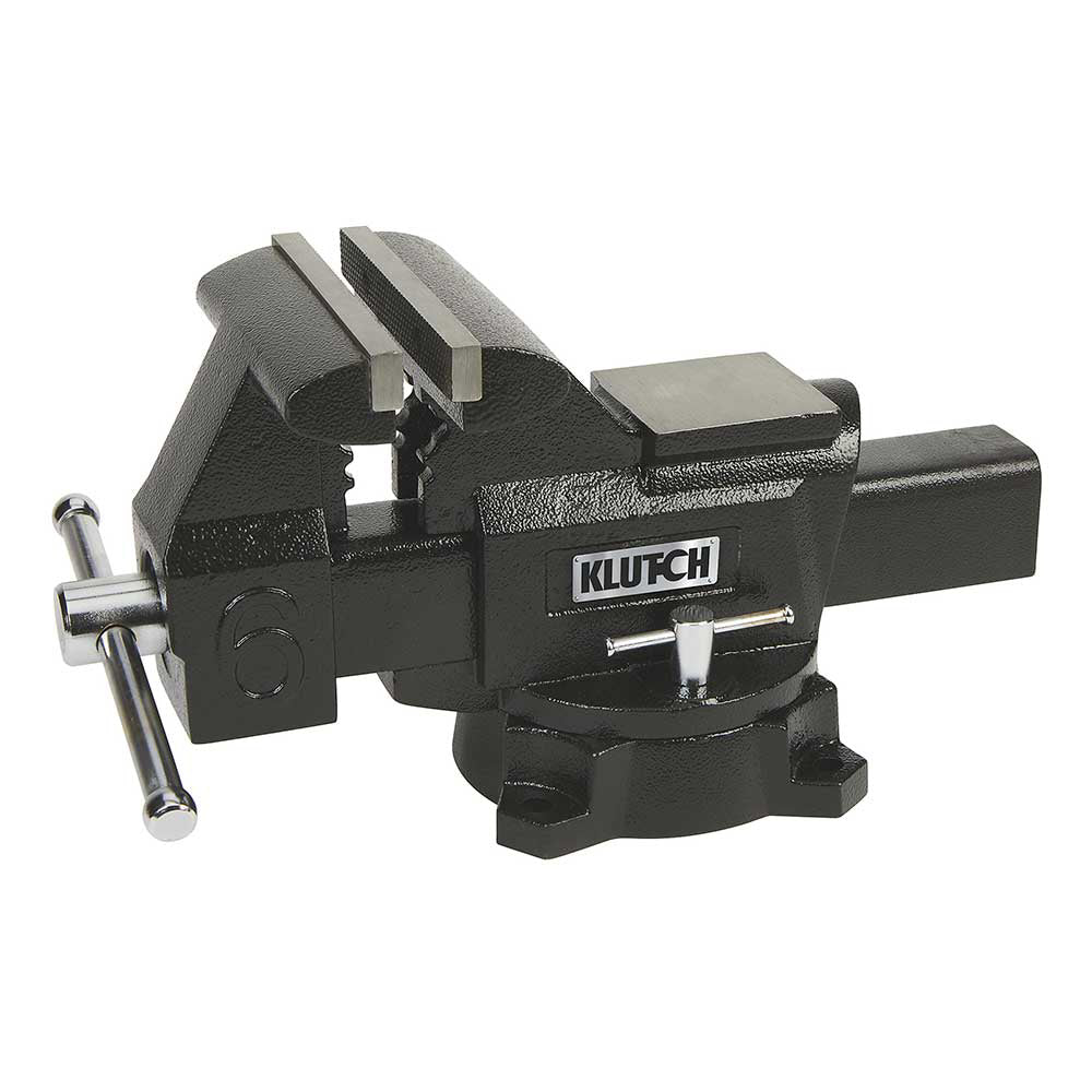 Klutch Heavy-Duty Carbon Steel Bench Vise | 6-In. Jaw Width