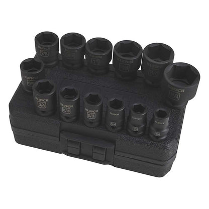 Klutch | SAE Drive Impact Socket Set | 1/2-In. | Chrome