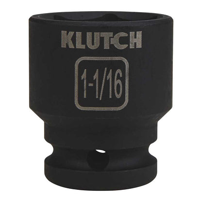 Klutch | SAE Drive Impact Socket Set | 1/2-In. | Chrome