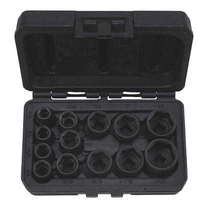 Klutch | SAE Drive Impact Socket Set | 1/2-In. | Chrome