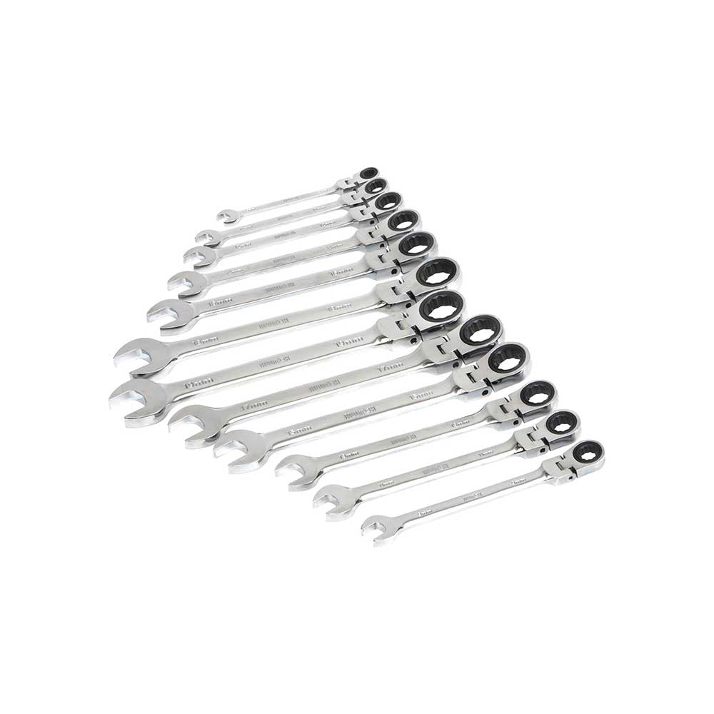 Klutch Flex Ratchet Wrench Set | 12-Pc | Metric 8mm - 19mm