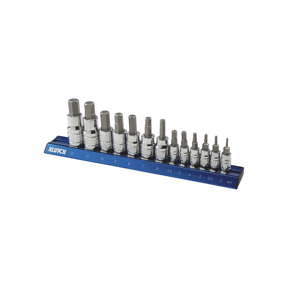 Klutch Hex Bit Socket Set | 13-Pc Metric
