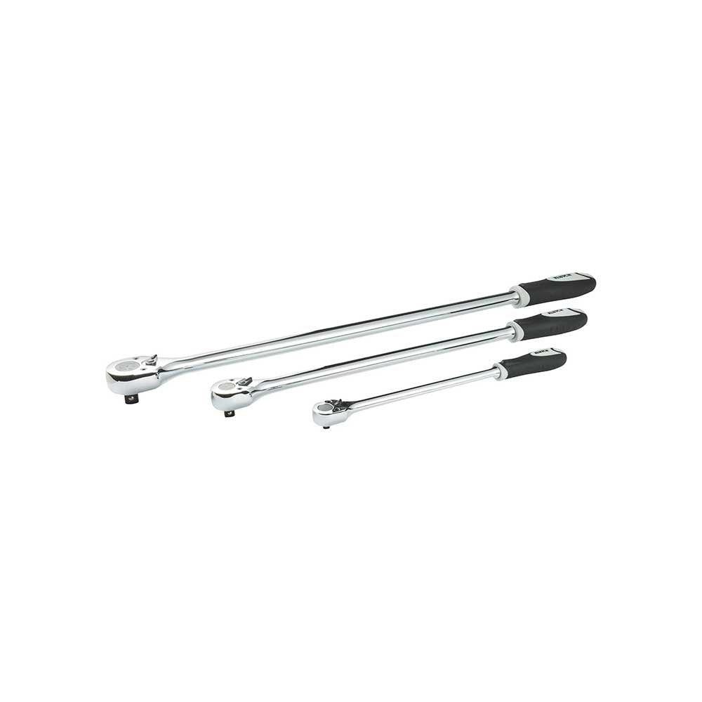Klutch Extra-Long Rachet Set | 3-Pc | 1/4-In., 3/8-In., 1/2-In.