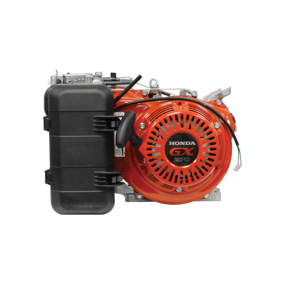 Honda | GX Series | OHV | 270cc | 4-11/64 In. Taper, Tapped 5/16 In. | Recoil | Horizontal | No Tank