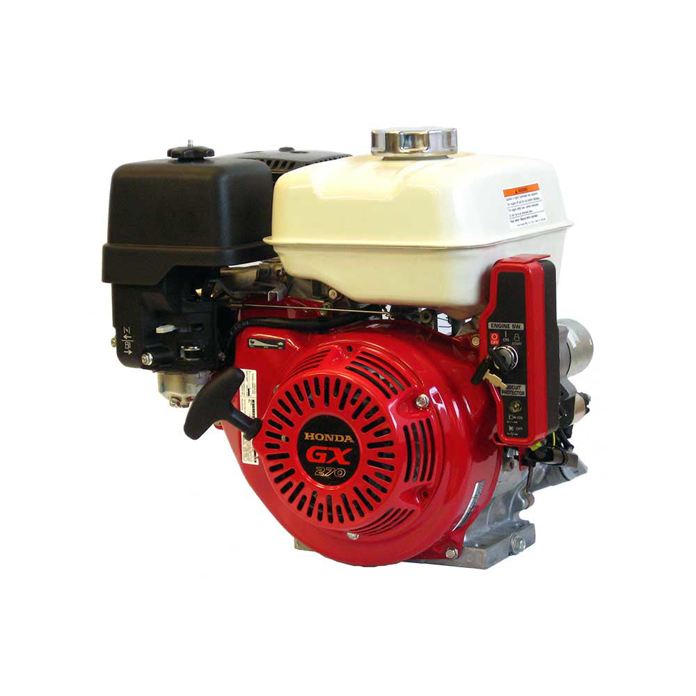Honda | GX Series | OHV | 270cc | 1 In. x 3.37 In. | Electric | Horizontal | 6:1 Gear Reduction