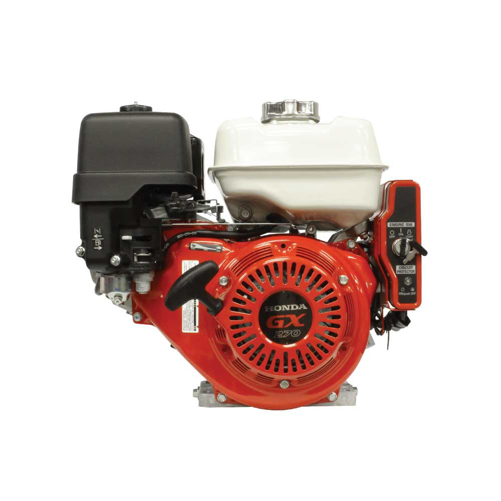 Honda | GX Series | OHV | 270cc | 7/8 In. x 2.09 In. | Electric | Horizontal | 2:1 Gear Reduction