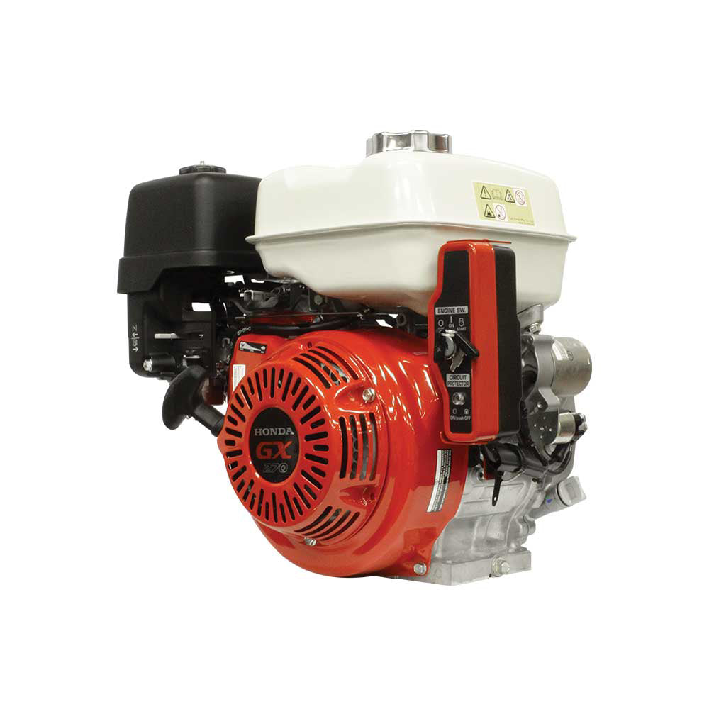 Honda | GX Series | OHV | 270cc | 7/8 In. x 2.09 In. | Electric | Horizontal | 2:1 Gear Reduction