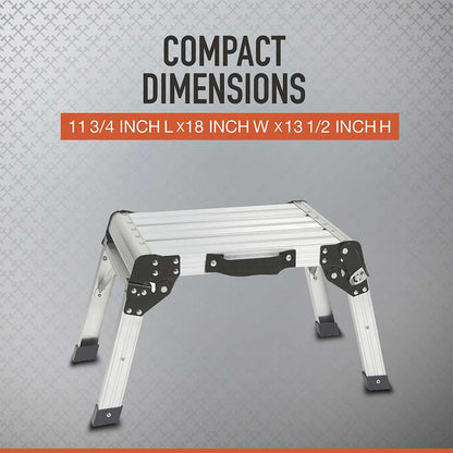 Ironton Aluminum Platform | 350-Lb. Cap | 11-3/4-In. X 18-In. X 13-1/2-In.