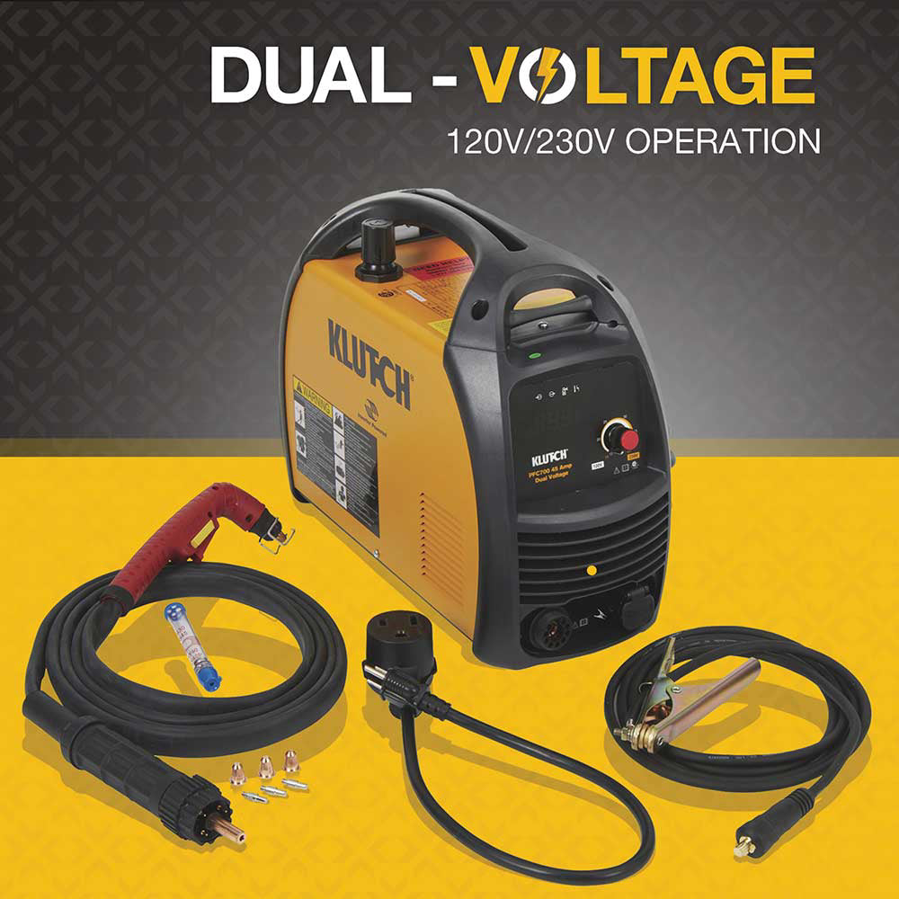 Klutch PFC700 Dual-Voltage Plasma Cutter 120V/230V 45 Amp