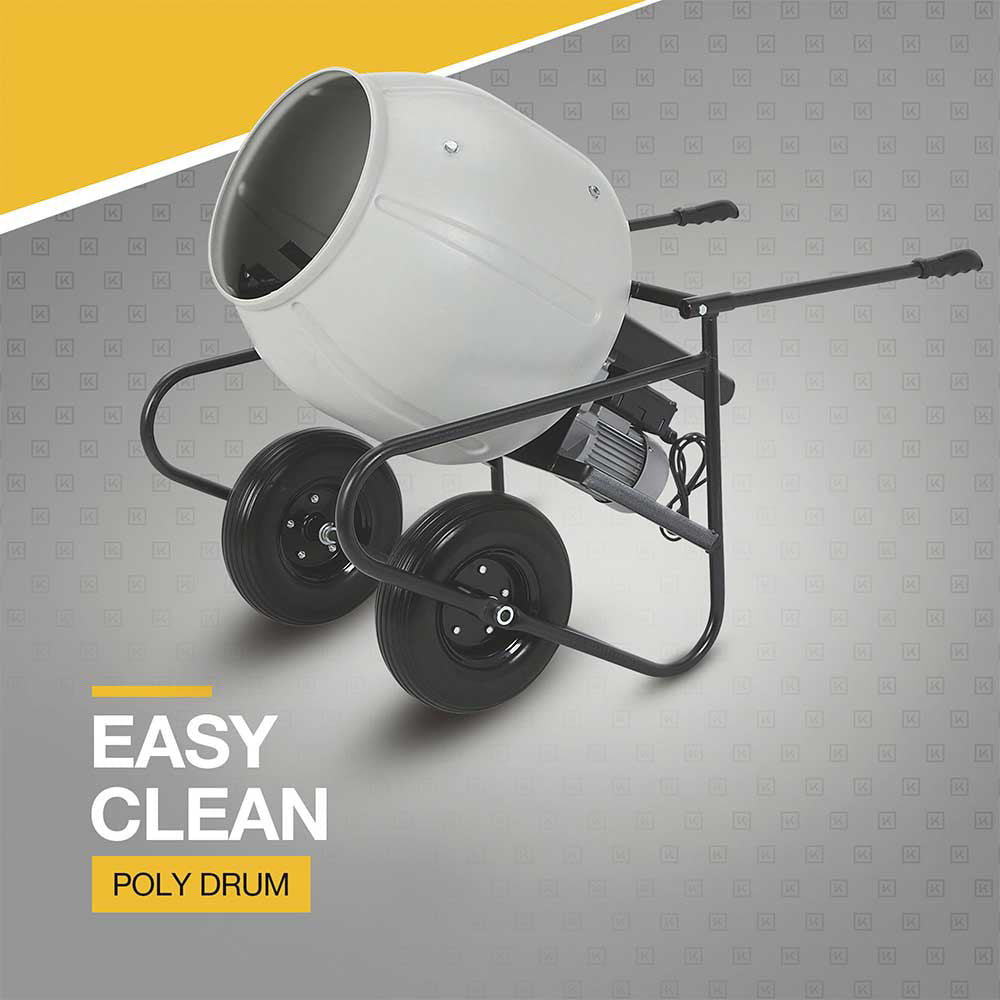 Klutch | Portable Electric Cement Mixer | 3.5 Cu.-Ft
