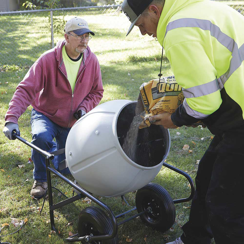 Klutch | Portable Electric Cement Mixer | 3.5 Cu.-Ft