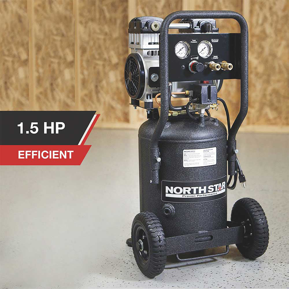 NorthStar Electric Air Compressor | 1.5 HP | 8-Gal. Vert Tank | 4 CFM @ 90 PSI