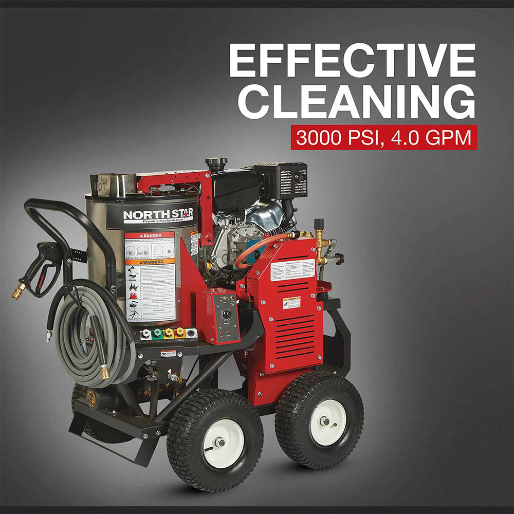 NorthStar Hot Pressure Washer | 3,000 PSI | 4.0 GPM | Kohler CH440 | Gas