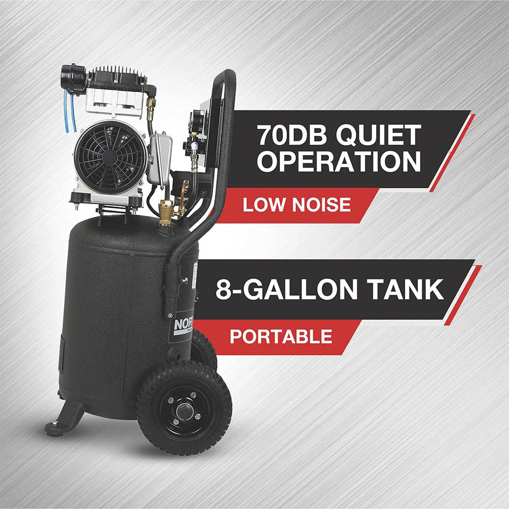 NorthStar Electric Air Compressor | 1.5 HP | 8-Gal. Vert Tank | 4 CFM @ 90 PSI