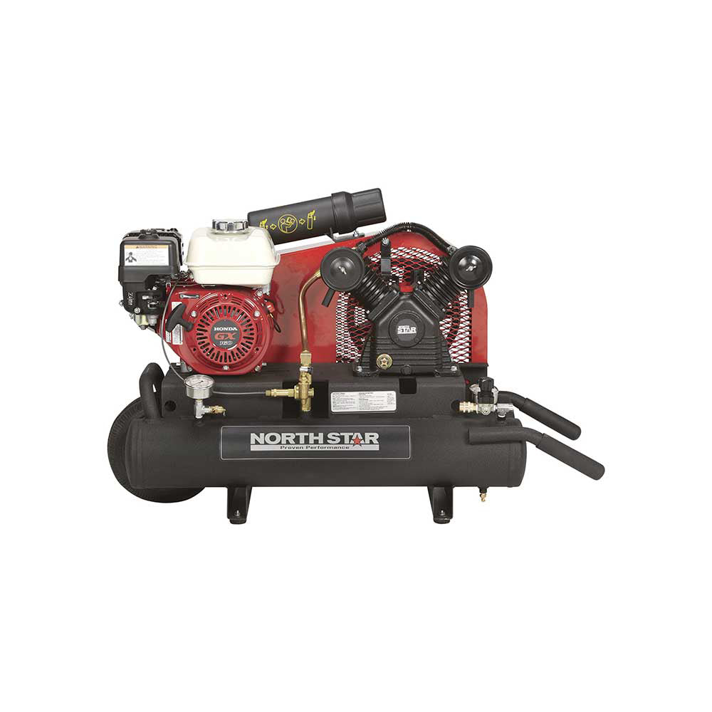 NorthStar Portable Gas Powered Air Compressor | 8-Gal | 13.7 CFM @ 90PSI | GX160