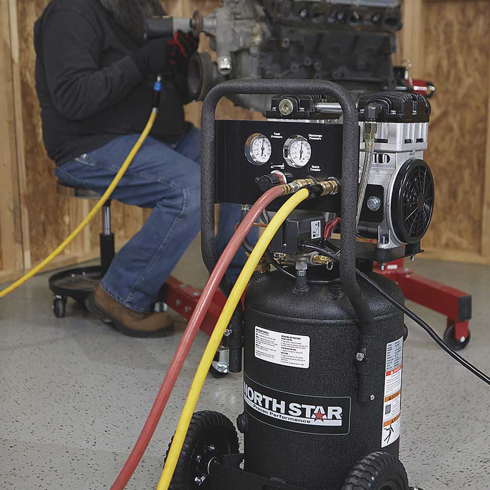 NorthStar Electric Air Compressor | 1.5 HP | 8-Gal. Vert Tank | 4 CFM @ 90 PSI