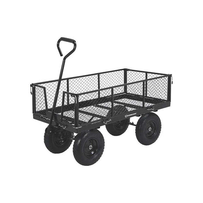 Strongway Steel Jumbo Garden Wagon | 1,400-Lb. Capacity | 50-In. X 24.1-In. X 26.75-In.