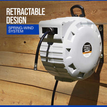 Strongway Retractable Garden Hose Reel | With 5/8 In. Dia x 80 Ft. Hose | Wall Mount