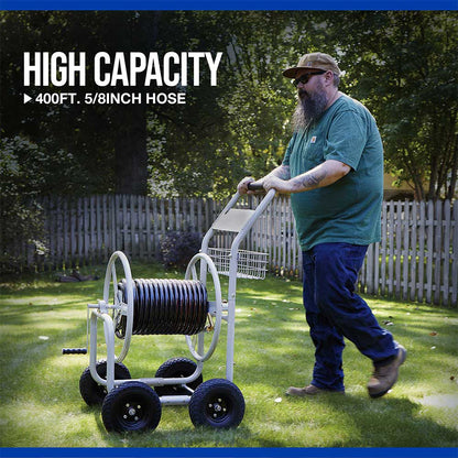Strongway Garden Hose Reel Cart | Holds 400-Ft. of 5/8-In. Hose