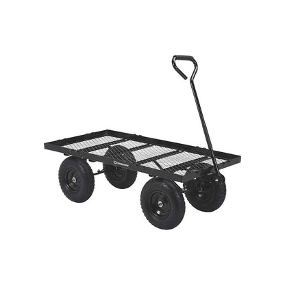 Strongway Steel Jumbo Garden Wagon | 1,400-Lb. Capacity | 50-In. X 24.1-In. X 26.75-In.