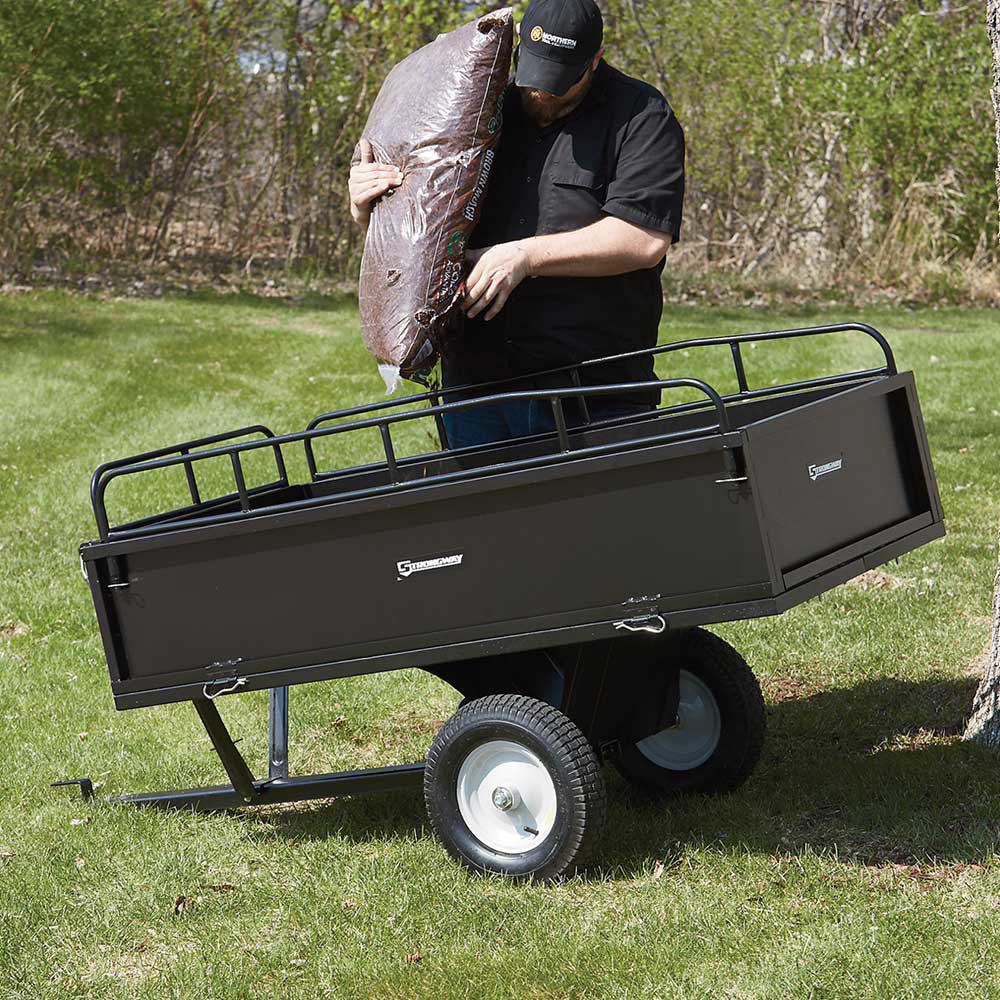 Strongway Steel ATV Trailer | 1,200-Lb. Capacity | 18 Cu. Ft.