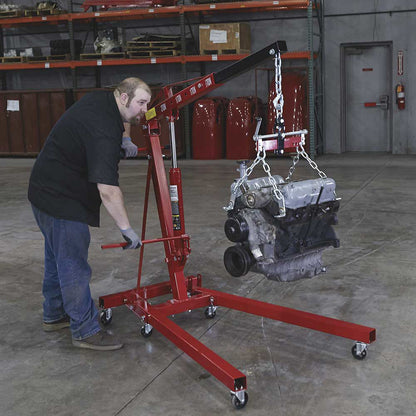 Strongway | Hydraulic Engine Hoist with Load Leveler | 2-Ton Capacity