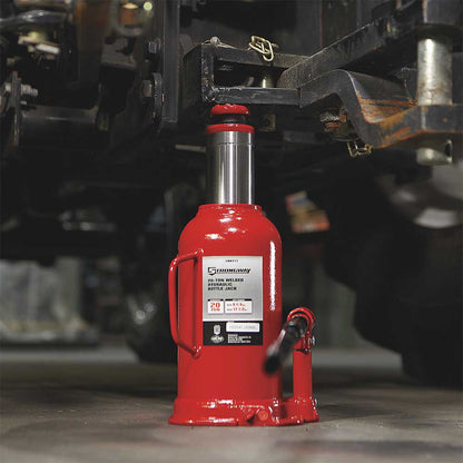 Strongway 20-Ton Hydraulic Bottle Jack with Welded Base 20-Ton Hydraulic Bottle Jack with Welded