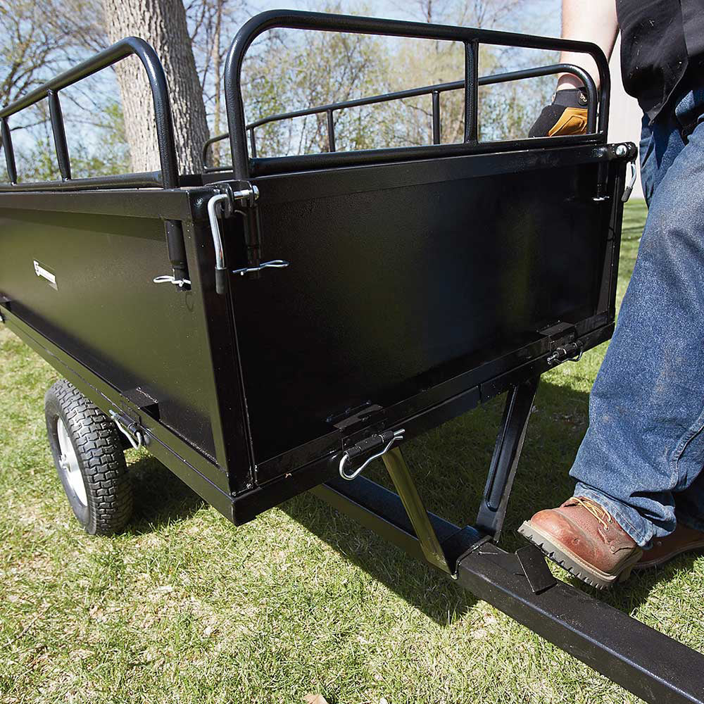 Strongway Steel ATV Trailer | 1,200-Lb. Capacity | 18 Cu. Ft.
