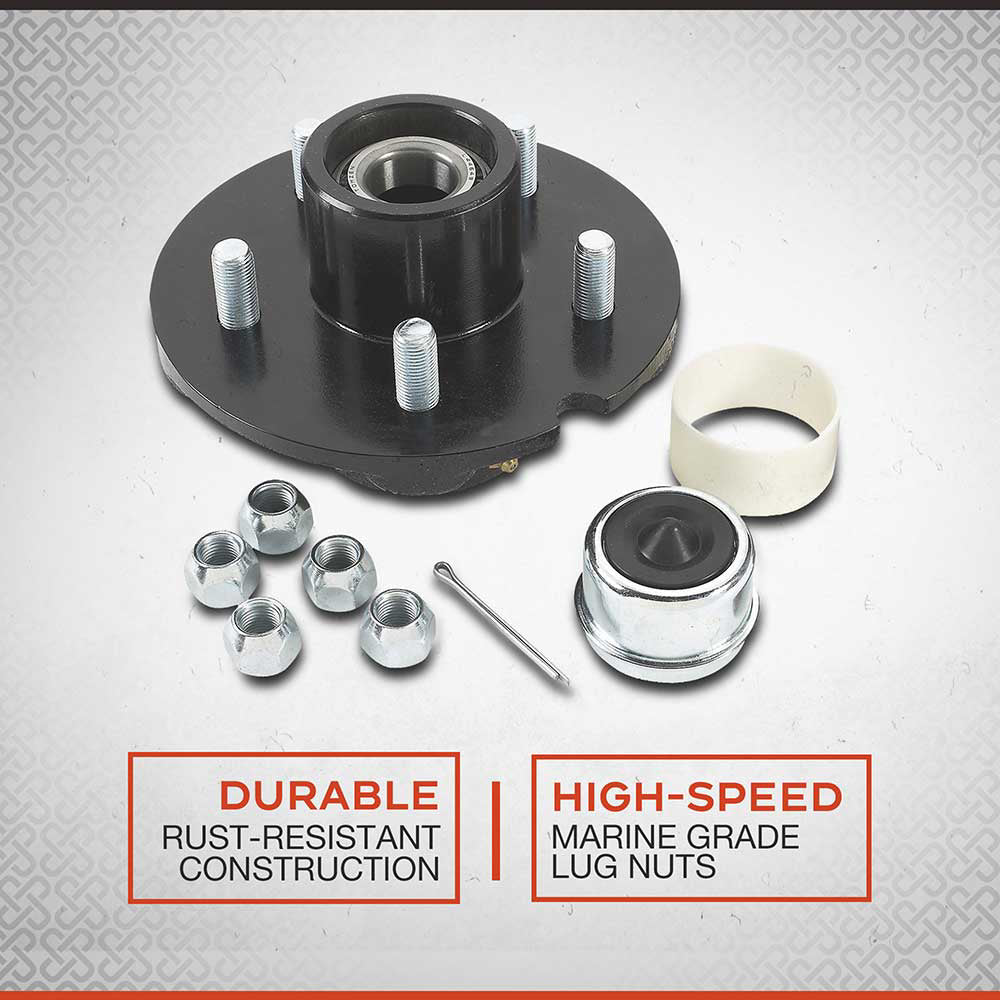 Ultra-Tow XTP Ultra Pack Trailer Hub | 5 on 4-1/2-In. | 1750-Lb. Cap