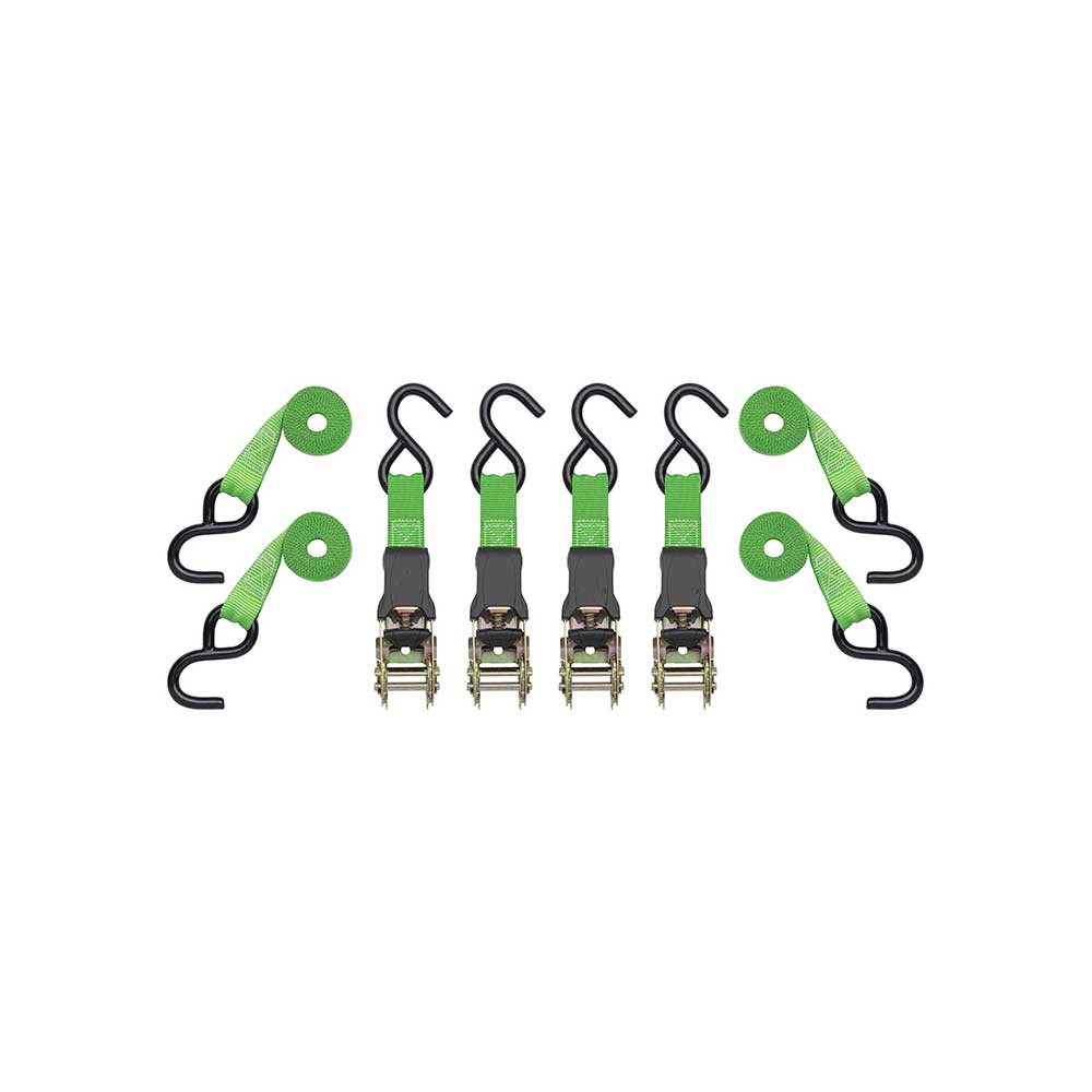 Ultra-Tow HD Ratchet Tie Down | 1,500-Lb. Capacity | 14-Ft. | 4-Pack | Green