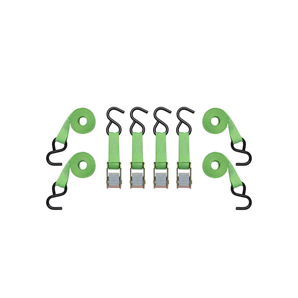 Ultra-Tow HD Ratchet Tie Down | 900-Lb. Capacity | 10-Ft. | 4-Pack | Green