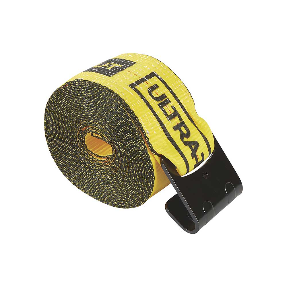 Ultra-Tow Winch Strap with Flat Hook | 5,400-Lb. Capacity | 4-In. X 30-Ft. | Yellow