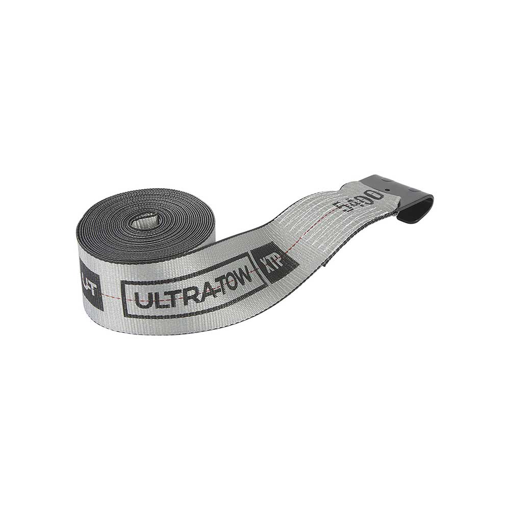 Ultra-Tow Winch Strap with Flat Hook | 5,400-Lb. Capacity | 4-In. X 30-Ft. | White
