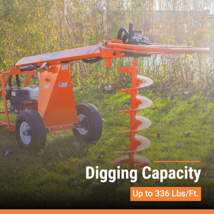 BravePro Towable Auger | Hydraulic | Honda GX390