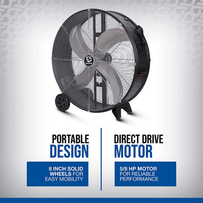Strongway Direct Drive Drum Fan | 42-In. | 16,500 CFM | 5/8 HP