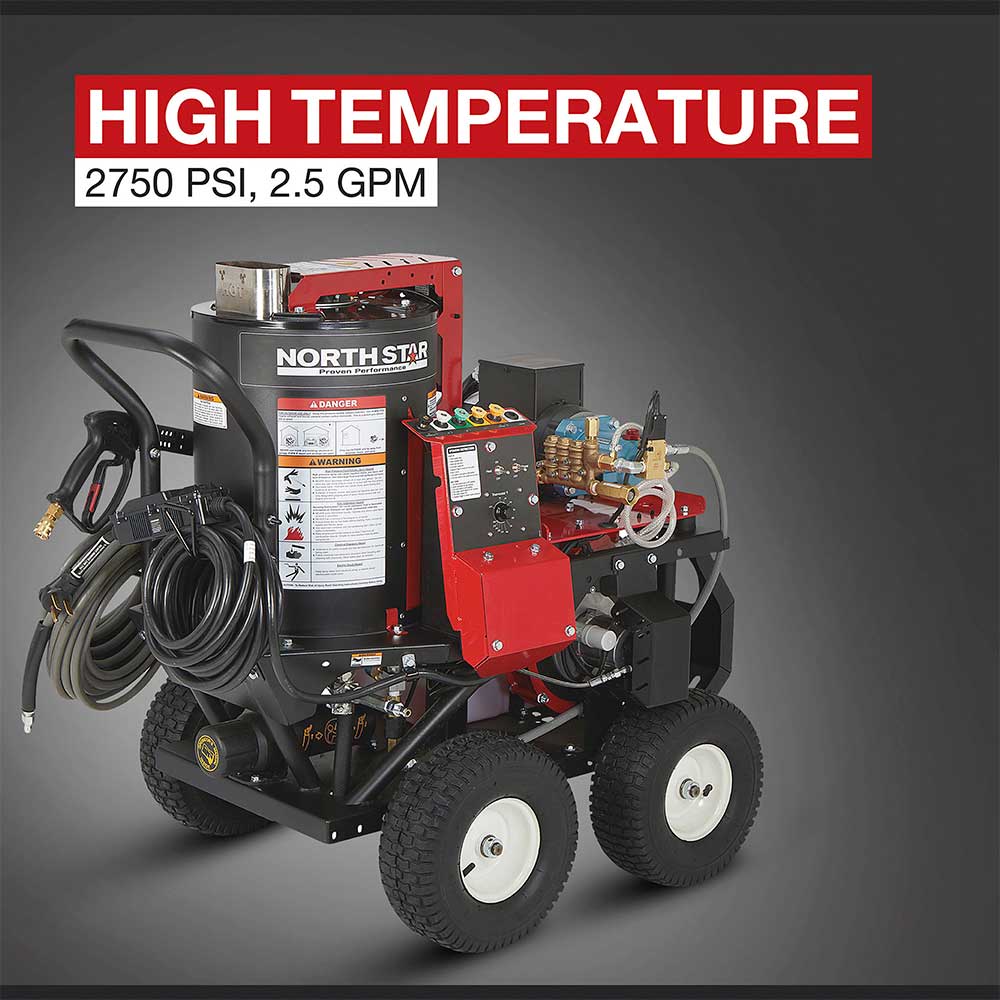 NorthStar Electric Hot Water Pressure Washer | 2,750 PSI | 2.5 GPM | 230V