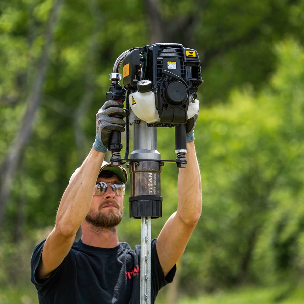 Titan Post Driver | Residential | 2.5-In. Diameter |  Gas-Powered 1.2HP Engine