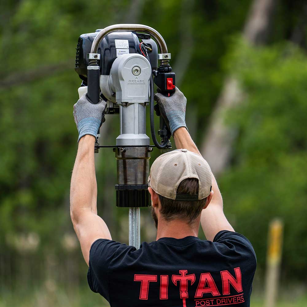 Titan Post Driver | Residential | 2.5-In. Diameter |  Gas-Powered 1.2HP Engine