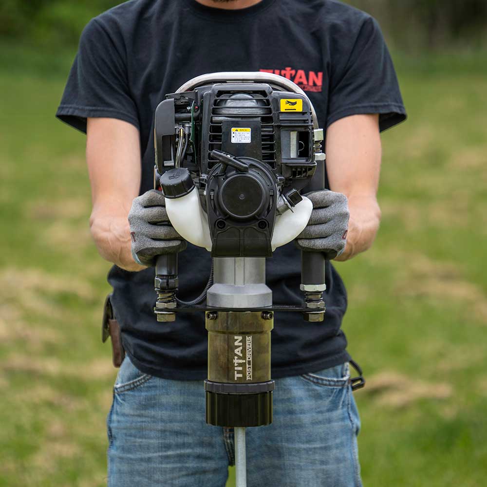 Titan Post Driver | Residential | 2.5-In. Diameter |  Gas-Powered 1.2HP Engine