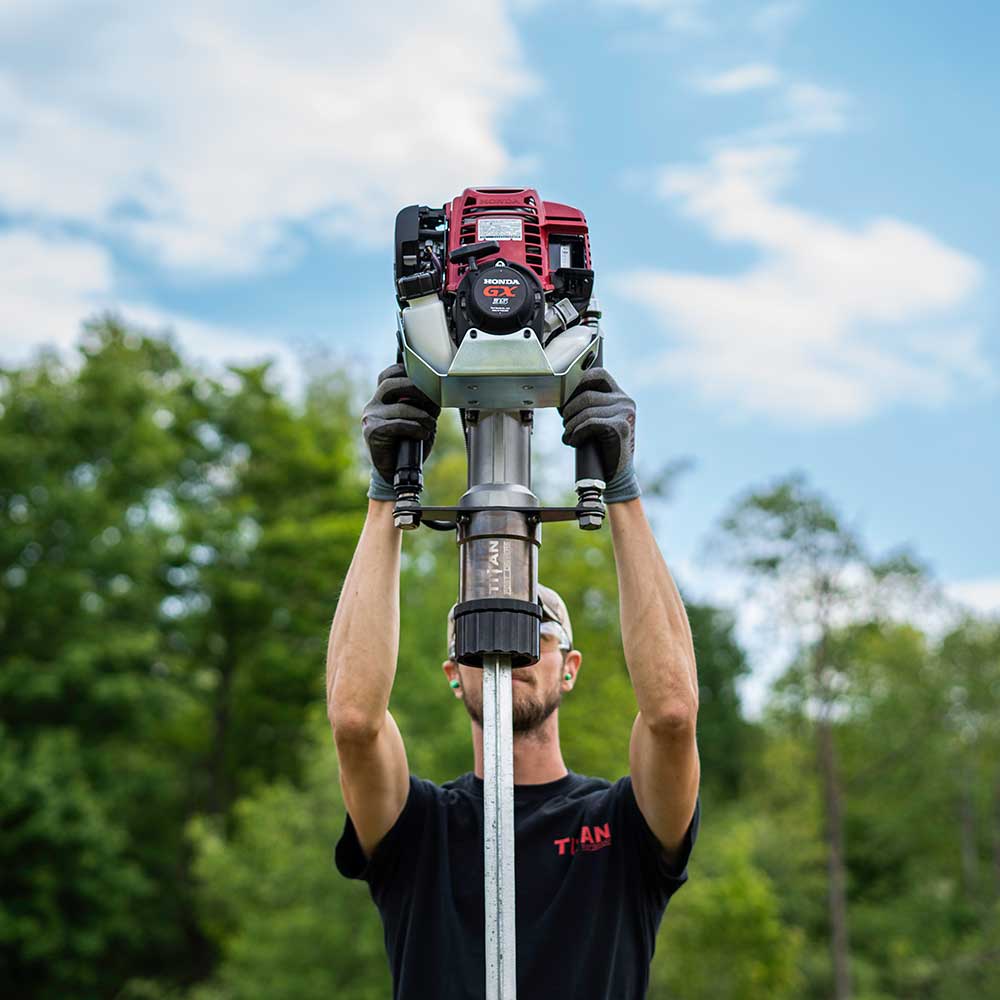 Titan Post Driver| Residential  | 2.5-In. Diameter | Gas-Powered Honda GX35